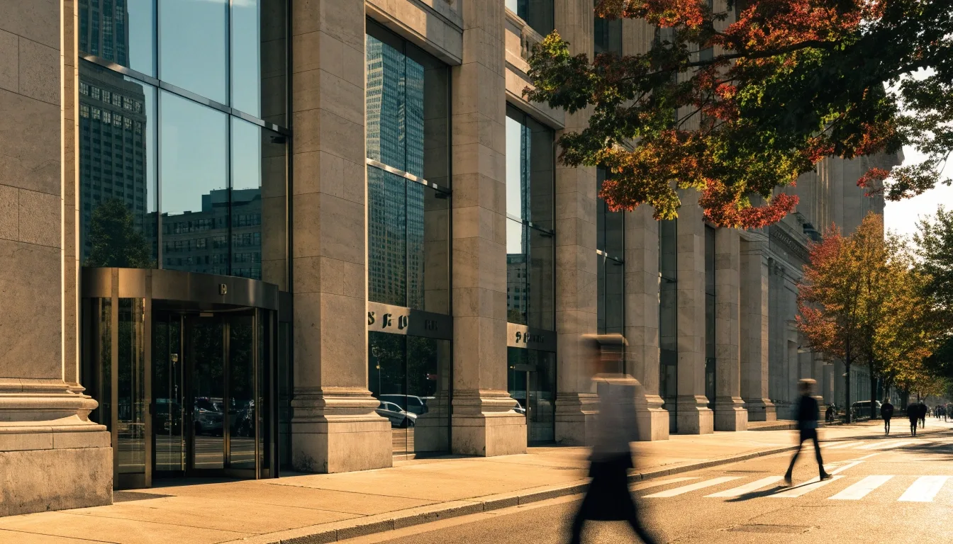 Pennsylvania Avenue office building in Washington, D.C. in late afternoon light