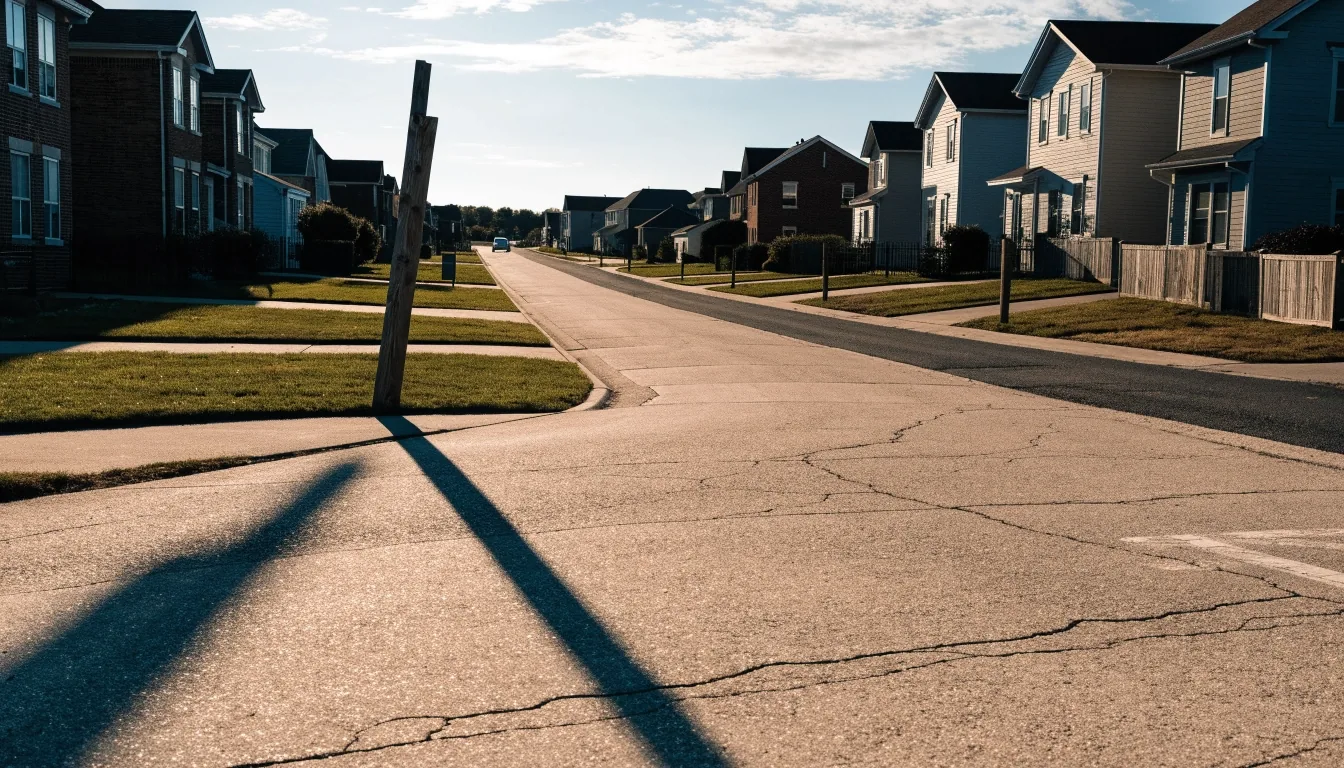 A quiet suburban street where a toss-up House district will be decided